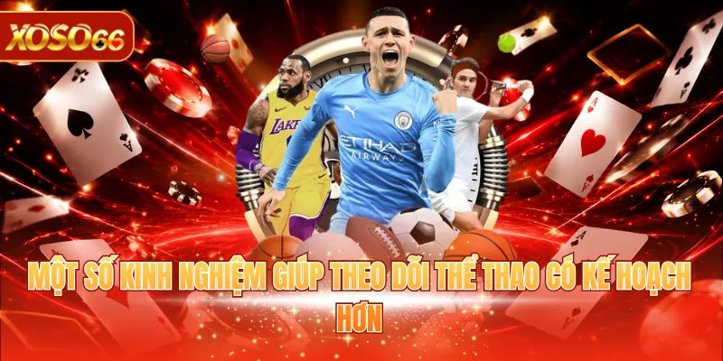 Một số kinh nghiệm giúp theo dõi thể thao có kế hoạch hơn